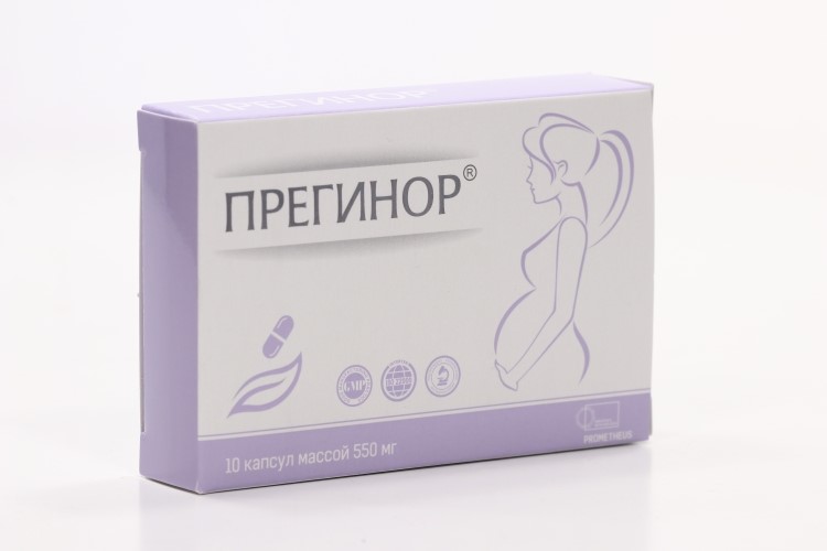 Прегинор, 550 мг, 10 шт, капсулы