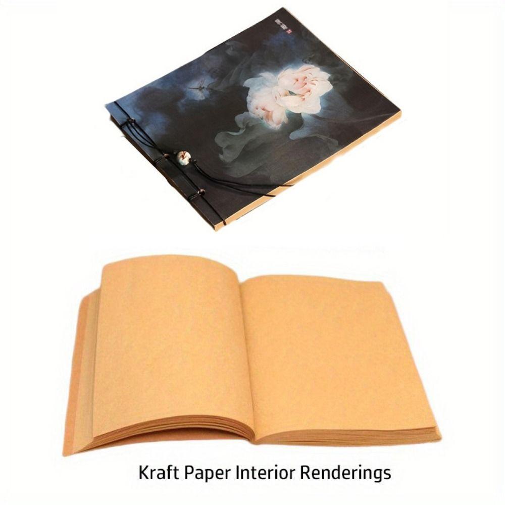 Кисточка Линия Пакет Винтажный Скетчбук на линии Антикварные Заметки для Эскизов Антикварные Канцелярские Товары Kraft Paper